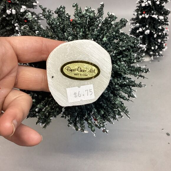 Set Of 3 Byers Choice Snow Capped Christmas Trees - Picture 12 of 13